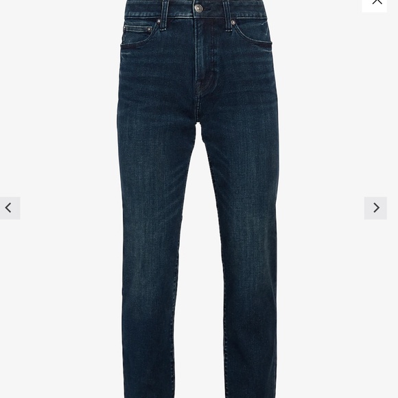 Express Mens Dark Wash 4 way Hyper Stretch Jeans sz 32x34 - Picture 4 of 6